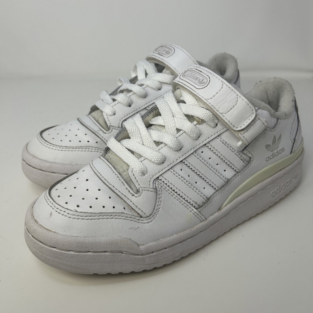 Adidas‎ Originals Forum Low Sneakers Youth Size 6 Triple White  FY7973